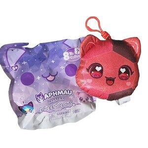 APHMAU MEEMEOWS Ruby Cat Mystery Clip On Plush Litter 4 New